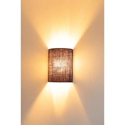 Brilagi - LED-seinävalaisin BOHO STYLE 1xE27/15W/230V ruskea