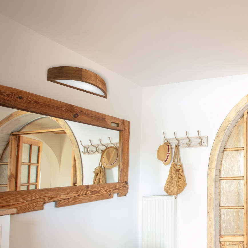 Brilagi - LED-seinävalaisin CARVALHO 1xE27/15W/230V tammi-kirsikka