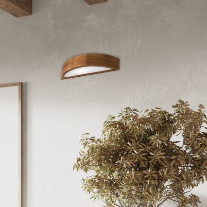 Brilagi - LED-seinävalaisin CARVALHO 1xE27/15W/230V tammi-kirsikka