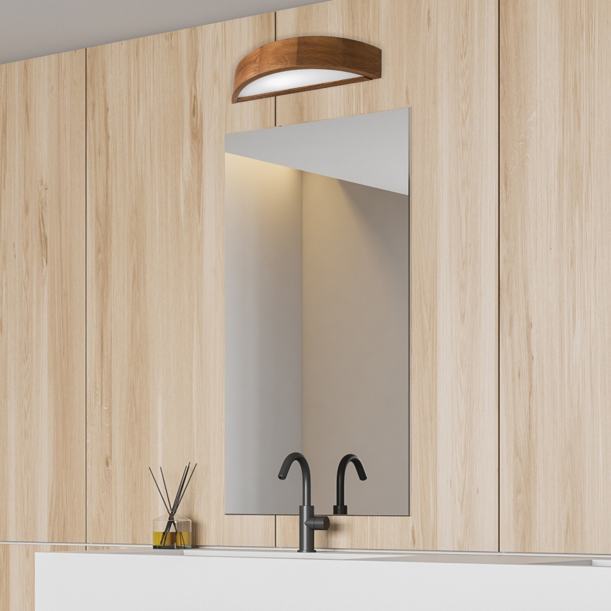 Brilagi - LED-seinävalaisin CARVALHO 1xE27/15W/230V tammi-kirsikka