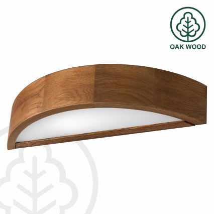 Brilagi - LED-seinävalaisin CARVALHO 1xE27/15W/230V tammi-kirsikka