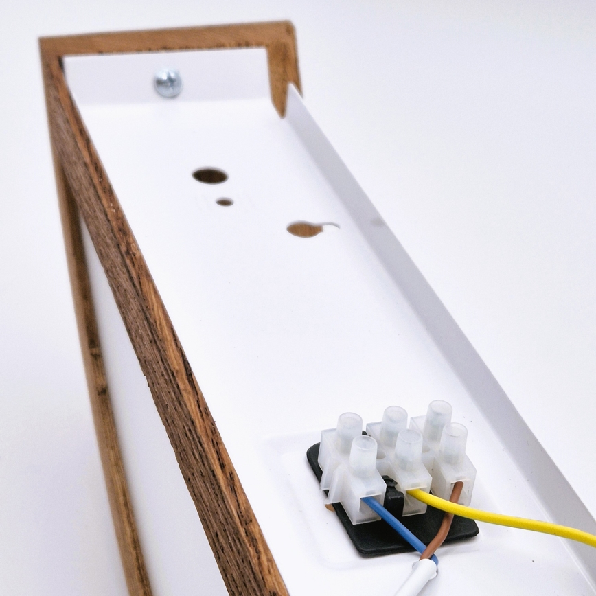 Brilagi - LED-seinävalaisin CARVALHO 1xE27/15W/230V tammi-kirsikka