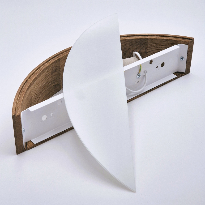 Brilagi - LED-seinävalaisin CARVALHO 1xE27/15W/230V tammi-kirsikka