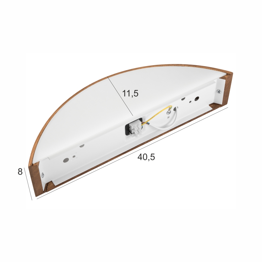 Brilagi - LED-seinävalaisin CARVALHO 1xE27/15W/230V tammi-kirsikka