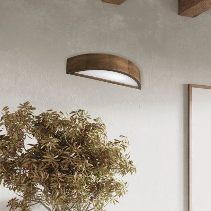 Brilagi - LED-seinävalaisin CARVALHO 1xE27/15W/230V tammi/pähkinä