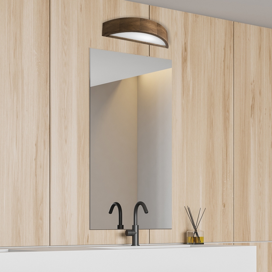 Brilagi - LED-seinävalaisin CARVALHO 1xE27/15W/230V tammi/pähkinä