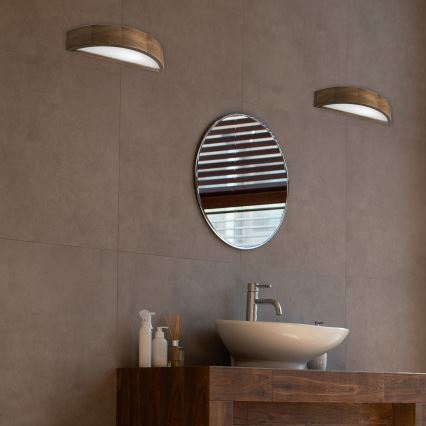 Brilagi - LED-seinävalaisin CARVALHO 1xE27/15W/230V tammi/pähkinä