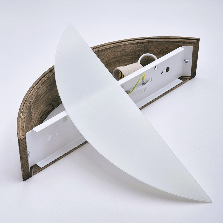 Brilagi - LED-seinävalaisin CARVALHO 1xE27/15W/230V tammi/pähkinä