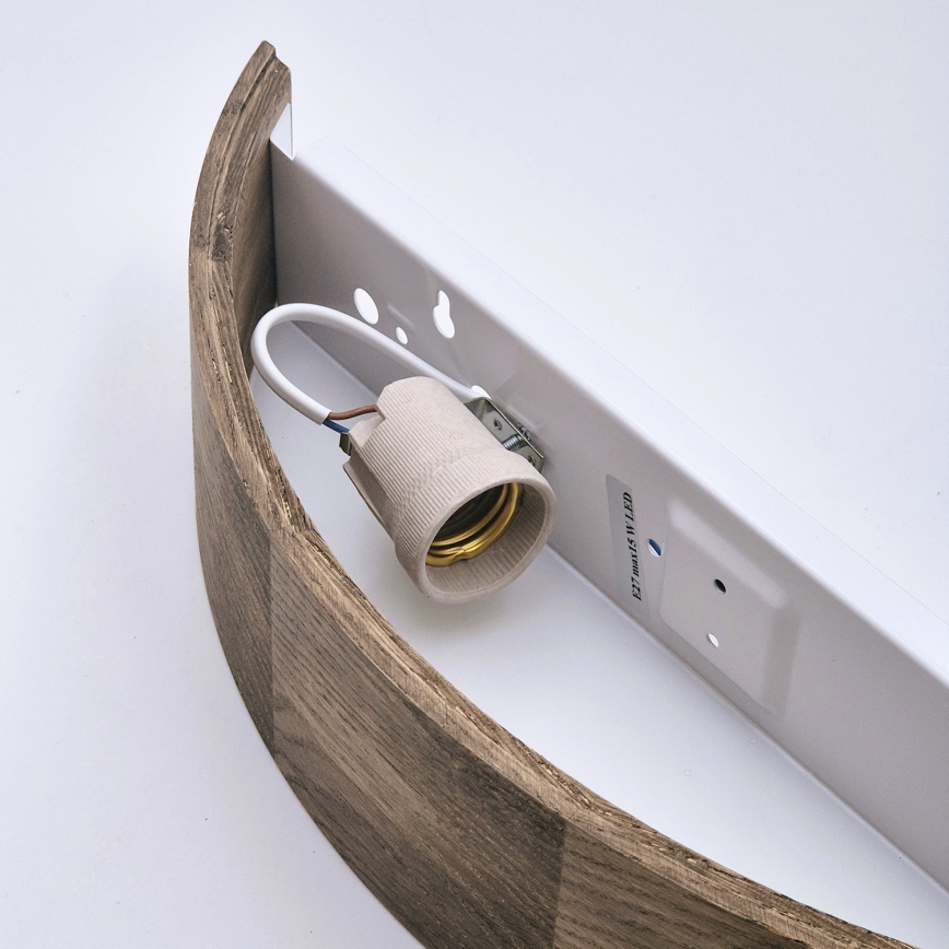 Brilagi - LED-seinävalaisin CARVALHO 1xE27/60W/230V tammi-pähkinä