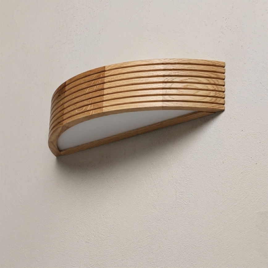Brilagi - LED-seinävalaisin CARVALHO MODERN 1xE27/60W/230V tammi