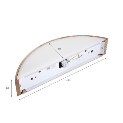 Brilagi - LED-seinävalaisin CARVALHO MODERN 1xE27/60W/230V tammi