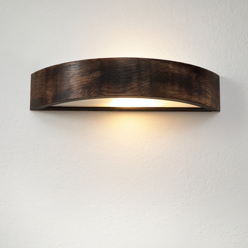 Brilagi - LED-seinävalaisin CARVALHO SMOKEY 1xE27/60W/230V tammi