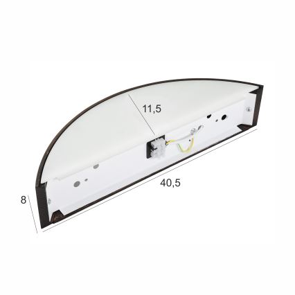 Brilagi - LED-seinävalaisin CARVALHO SMOKEY 1xE27/60W/230V tammi