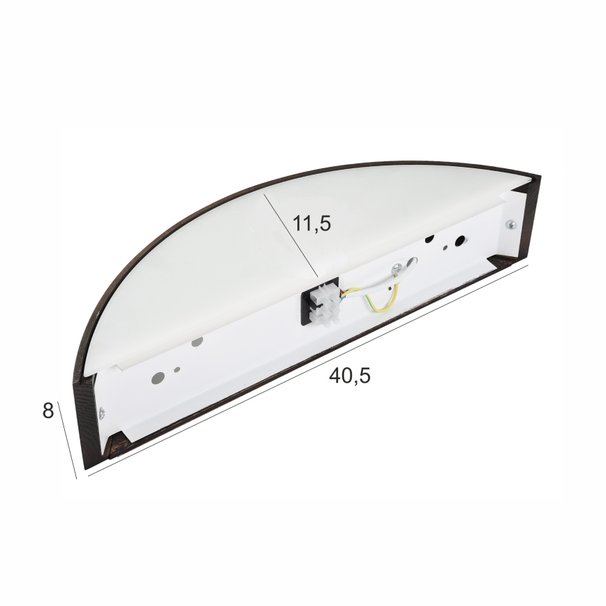 Brilagi - LED-seinävalaisin CARVALHO SMOKEY 1xE27/60W/230V tammi