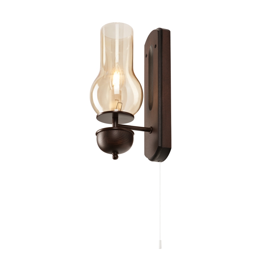 Brilagi - LED Seinävalaisin COTTAGE 1xE14/40W/230V pyökki/ruskea