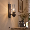 BRILAGI - LED Seinävalaisin COTTAGE 1xE14/40W/230V pyökki/savunharmaa