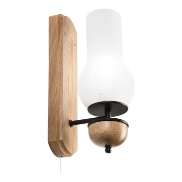 Brilagi - LED Seinävalaisin COTTAGE 1xE14/40W/230V tammi/valkoinen