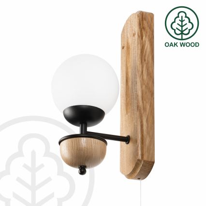 Brilagi - LED Seinävalaisin COTTAGE 1xG9/40W/230V tammi/valkoinen