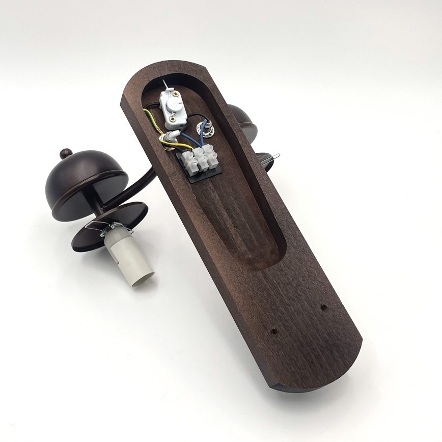 Brilagi - LED Seinävalaisin COTTAGE 2xE14/40W/230V pyökki/ruskea