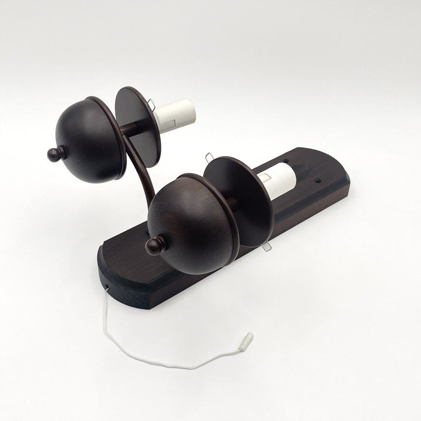 Brilagi - LED Seinävalaisin COTTAGE 2xE14/40W/230V pyökki/ruskea