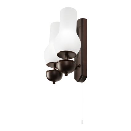 Brilagi - LED Seinävalaisin COTTAGE 2xE14/40W/230V pyökki/valkoinen