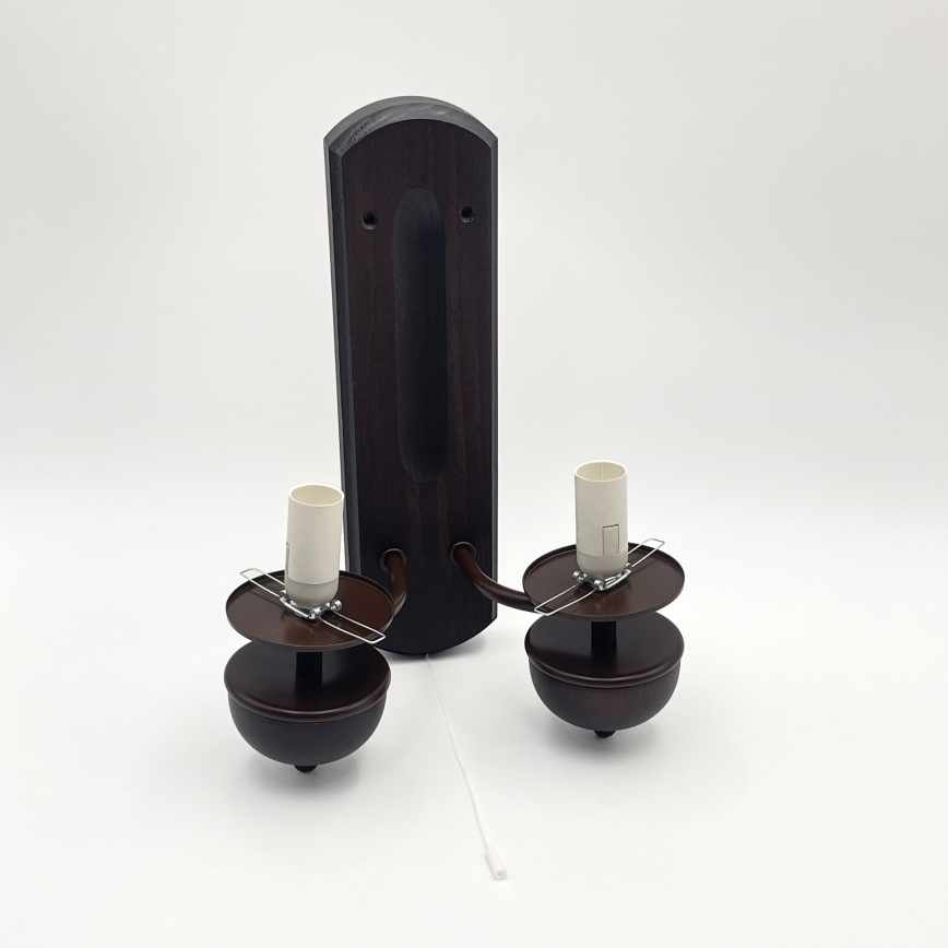 Brilagi - LED Seinävalaisin COTTAGE 2xE14/40W/230V pyökki/valkoinen