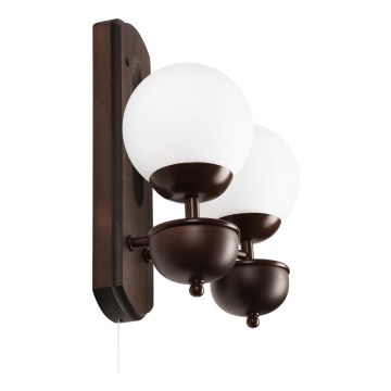 Brilagi - LED Seinävalaisin COTTAGE 2xG9/40W/230V pyökki/valkoinen