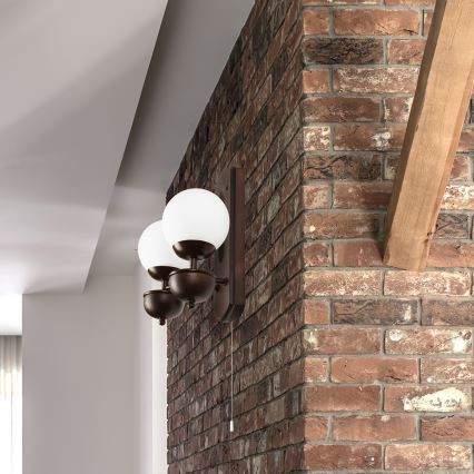 Brilagi - LED Seinävalaisin COTTAGE 2xG9/40W/230V pyökki/valkoinen