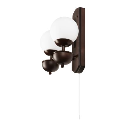 Brilagi - LED Seinävalaisin COTTAGE 2xG9/40W/230V pyökki/valkoinen