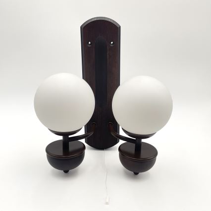 Brilagi - LED Seinävalaisin COTTAGE 2xG9/40W/230V pyökki/valkoinen