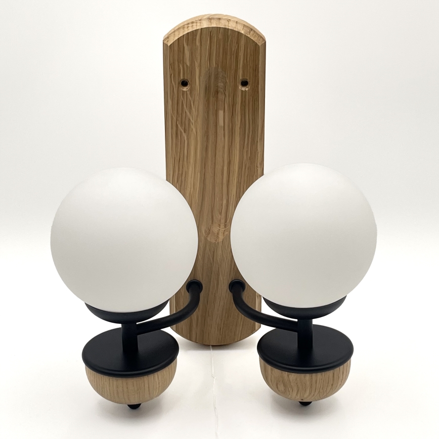 Brilagi - LED Seinävalaisin COTTAGE 2xG9/40W/230V tammi/valkoinen