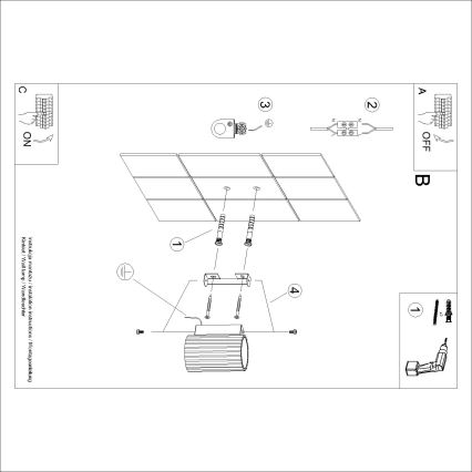 Brilagi - LED-seinävalaisin CRESTO 1xGU10/10W/230V 10 cm kermanvärinen
