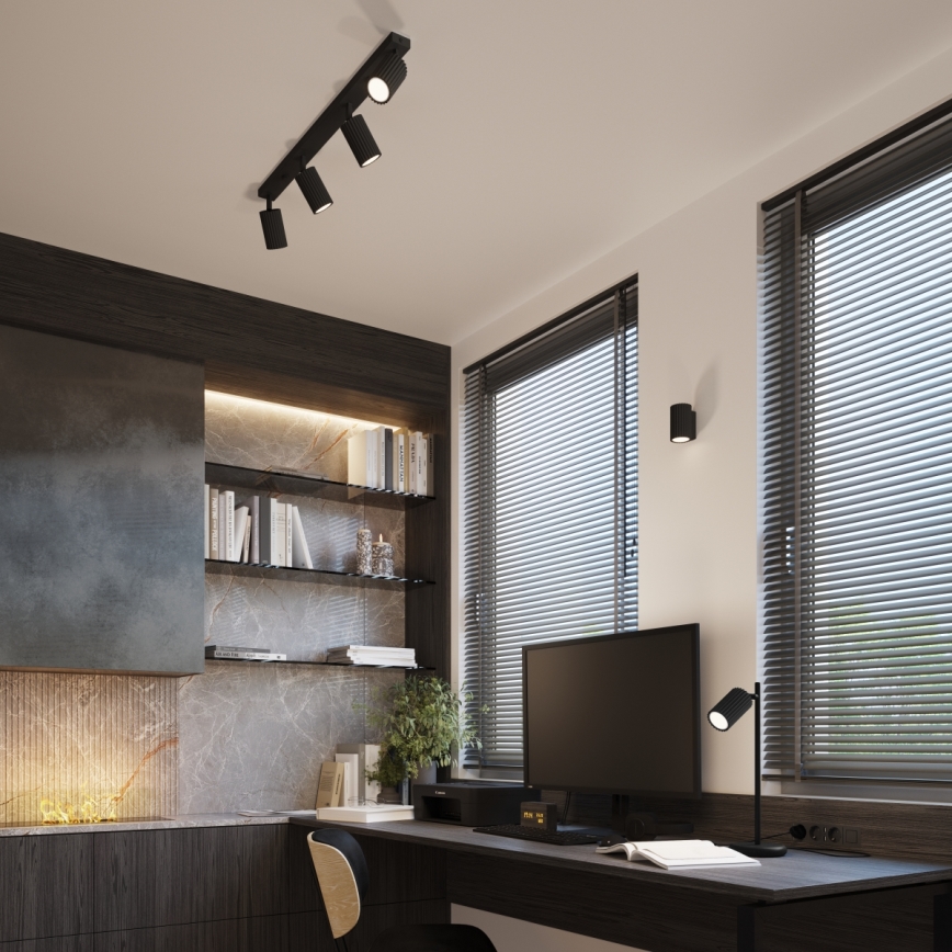 Brilagi - LED-seinävalaisin CRESTO 1xGU10/10W/230V 10 cm musta