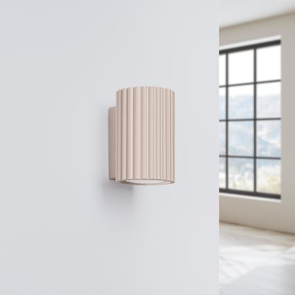 Brilagi - LED-seinävalaisin CRESTO 1xGU10/10W/230V 10 cm taupe