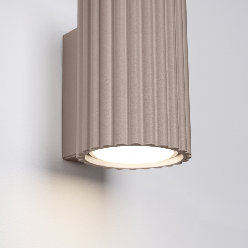 Brilagi - LED-seinävalaisin CRESTO 1xGU10/10W/230V 10 cm taupe