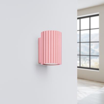 Brilagi - LED-seinävalaisin CRESTO 1xGU10/10W/230V 10 cm vaaleanpunainen