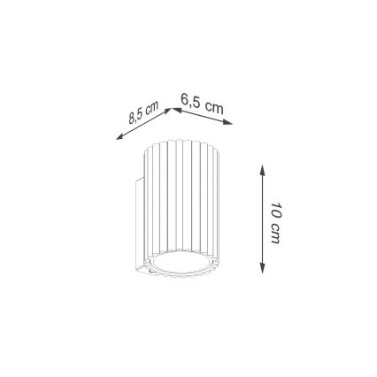Brilagi - LED-seinävalaisin CRESTO 1xGU10/10W/230V 10 cm valkoinen