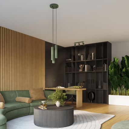 Brilagi - LED-seinävalaisin CRESTO 1xGU10/10W/230V 10 cm vihreä