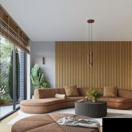 Brilagi - LED-seinävalaisin CRESTO 1xGU10/10W/230V ruskea