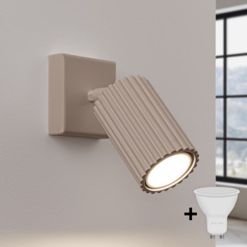 Brilagi - LED-seinävalaisin CRESTO 1xGU10/10W/230V taupe
