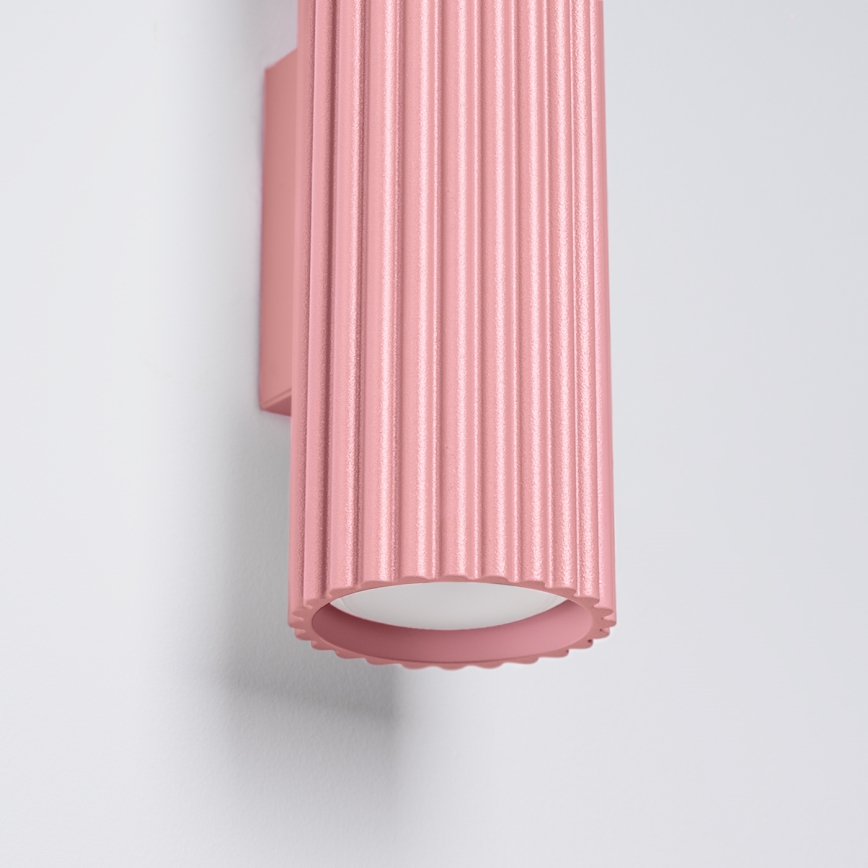 Brilagi - LED-seinävalaisin CRESTO 2xGU10/10W/230V 20 cm vaaleanpunainen