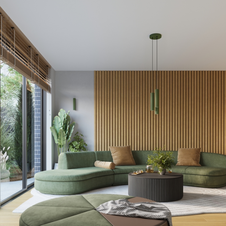 Brilagi - LED-seinävalaisin CRESTO 2xGU10/10W/230V 30 cm vihreä