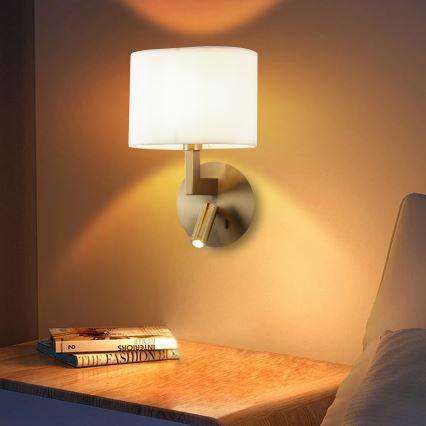 Brilagi - LED-seinävalaisin DAYA 1xE14/40W/230V + LED/3W kerma/kulta