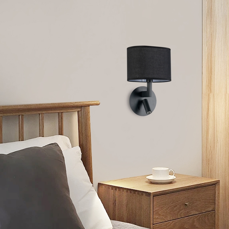 Brilagi - LED-seinävalaisin DAYA 1xE14/40W/230V + LED/3W musta