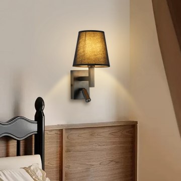 Brilagi - LED-seinävalaisin DEYA 1xE14/40W/230V + LED/3W musta