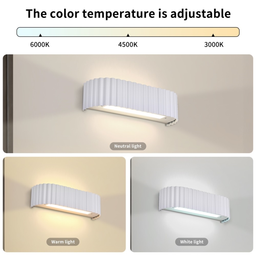 BRILAGI - LED-seinävalaisin FALCON MODERN LED/10W/230V 30 cm 3000/4500/6000K valkoinen