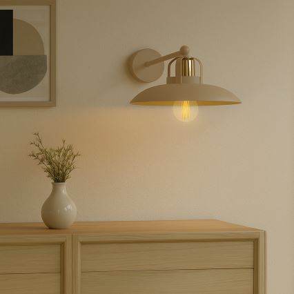 Brilagi - LED Seinävalaisin FLAMENGO 1xE27/60W/230V beige