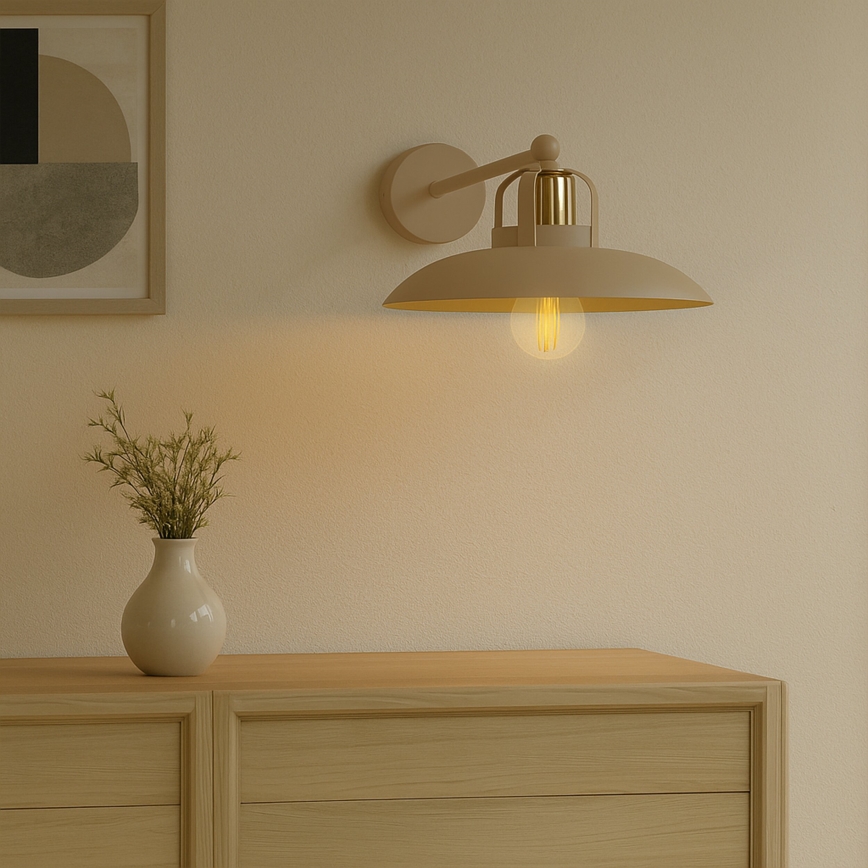 Brilagi - LED Seinävalaisin FLAMENGO 1xE27/60W/230V beige