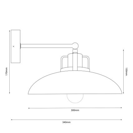 Brilagi - LED Seinävalaisin FLAMENGO 1xE27/60W/230V valkoinen