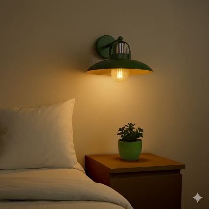 Brilagi - LED Seinävalaisin FLAMENGO 1xE27/60W/230V vihreä